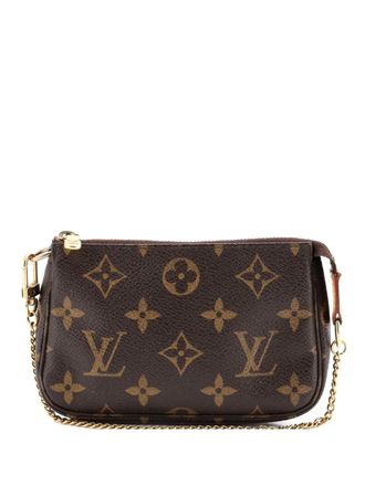 Louis Vuitton Pochette Accessoires Monogram Canvas Mini clutch bag - women - Fabric - One Size - Brown