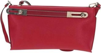 Loewe Pre-owned Cross Body Bags, female, Red, Size: ONE SIZE Pre-owned Leather Shoulder Bag