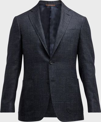 Canali Men & apos;s Small Check Sport Coat