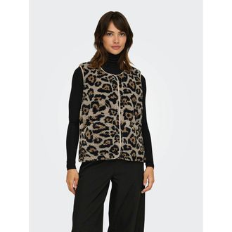 Only Mouwloos vest in sherpa