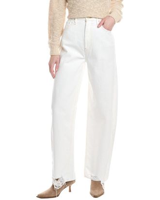 Hudson Bailey White Relaxed Barrel Jean