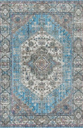 Jonathan Y Designs Kesan Vintage Medallion Area Rug in Turquoise/gray at Nordstrom, Size 3Ft 0In X 5Ft 0In