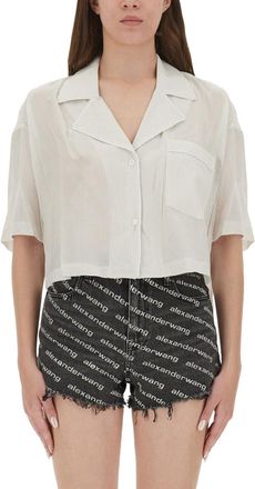 Alexander Wang Striped Shirt With Embroidered Logo