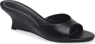 Staud Brigitte Wedge Sandal in Black at Nordstrom, Size 5Us