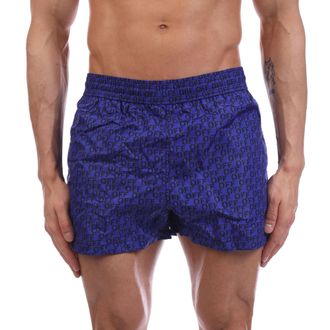 Off-white Herenzwemshort Off White Allover in blauw