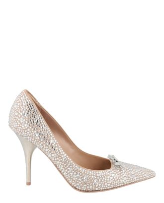 Valentino Romance Bow Crystal-Embellished Pumps
