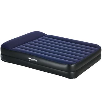 OUTSUNNY King Inflatable Mattress with Electric Pump and Integrated Pillow | TJ Hughes