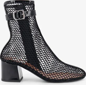 Alaia Stivali 55 in mesh e pelle verniciata - ALAIA - gender_Woman