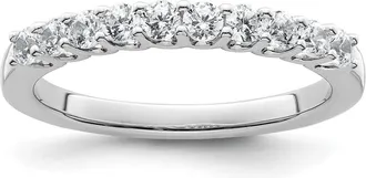 Diamond2Deal 14k White Gold Lab Grown Diamond Wedding Band Ring 1/2Ct Clarity- VS Color- G-H