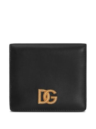 Dolce & Gabbana logo-plaque zip wallet - Black