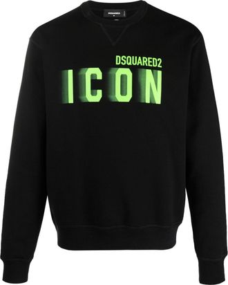 Dsquared2 Icon-print cotton sweatshirt - men - Cotton - S - Black