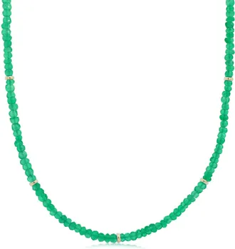 The Lovery Green Onyx Bead Necklace