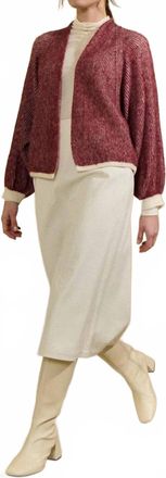 Sita Murt/ Batwing Sleeve Jacket In Maroon