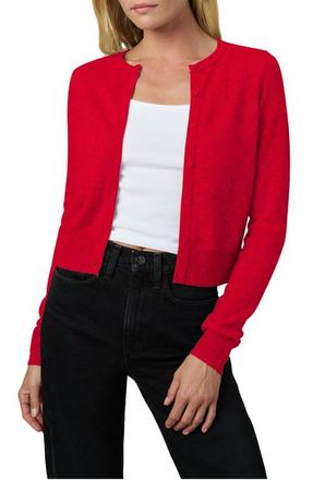 Joe's The Dani Crop Cashmere Cardigan in Holiday Red at Nordstrom, Size Large