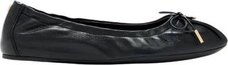 Ferragamo Bow Detail Elasticated Ballet Flats, Size 5.5