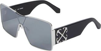 Off-white Sunglasses Shield Full Rim, Silver Frame And Dark Grey Lens Oeri14Gaspen7207