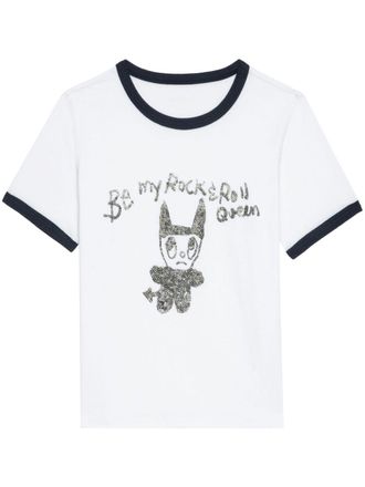 Zadig&Voltaire Woos Devil T-shirt - women - Polyester/Cotton/Linen/Flax - S - White