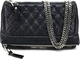 Jimmy Choo London Leather Shoulder Bag (Pre-Owned)