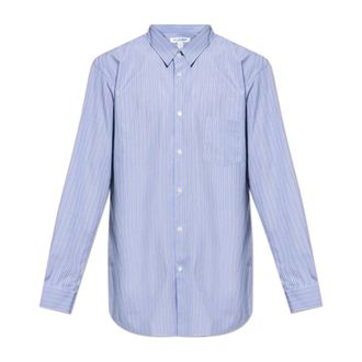 Comme Des Gar&ccedil;ons Shirt met gestreept patroon - Heren - Zakelijke Overhemden - Blauw - S - Katoen - Overhemden