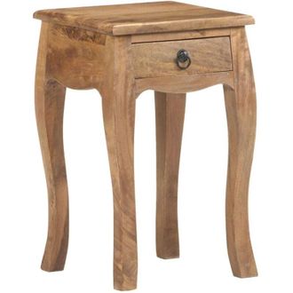 vidaXL Mesita De Noche De Madera Maciza De Mango 28x28x46 Cm Vidaxl