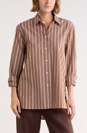 Rag & Bone Monty Stripe Button-Up Shirt in Caramel at Nordstrom Rack, Size X-Large