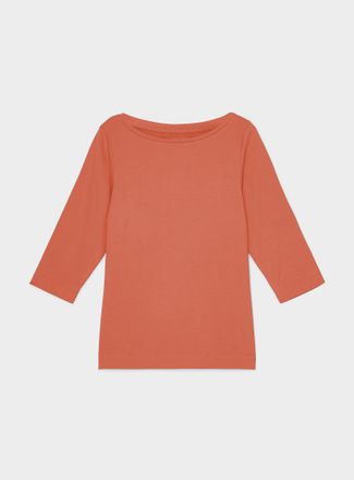 Contemporaine Womens SUPIMA cotton boat-neck T-shirt