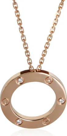 Cartier Pre-Owned Cartier Rose Gold Diamond Love Pendant