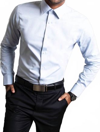 Alynn Mens Elijah Standard Fit Dress Shirt In Light Blue