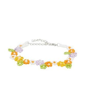 8 by YOOX FLORAL BEADED BRACELET