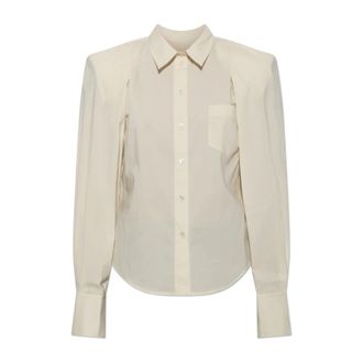 Iro Lizbeth Shirt - Dames - Overhemden - Beige - M - Leer - Overhemden