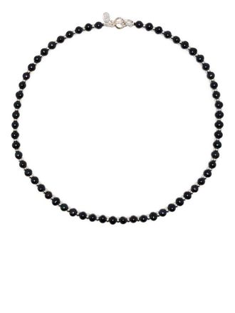 Dower & Hall pearl-nuggets beaded necklace - men - Sterling Silver/Freshwater Pearl - One Size - Black