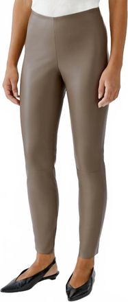 Oui Chasey Stretch Leggings In Taupe