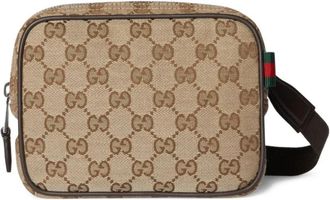 Gucci GG Canvas Mini Bag - Heren - Schoudertassen - Beige - ONE Size - Nylon - Tassen