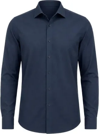 Kired Klassiek overhemd met kraag - Heren - Zakelijke Overhemden - Blauw - M - Overhemden
