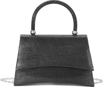 Tiffany & Fred Crystal-Embellished Leather Evening Satchel