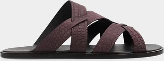 Manolo Blahnik Men & apos;s Marvin Leather Sandals