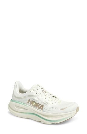 Hoka One One Bondi 9 Running Shoe in Truffle Salt /Sea Glass at Nordstrom, Size 12