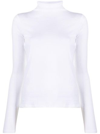 Vince roll-neck cotton blouse - women - Cotton - M - White