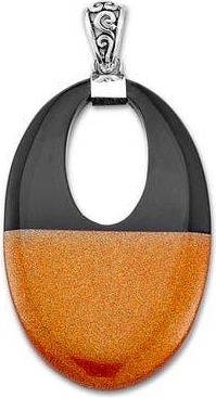 Samuel B. Oval Shimmer Pendant in Orange at Nordstrom Rack