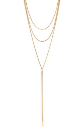 Nordstrom Snake Chain Layered Y-Necklace in Gold at Nordstrom