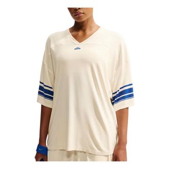 Nike (WMNS) Nike x SKIMS Stretch Nylon Oversized T-Shirt Actv Ivory Cobalt IU2216-108