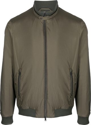 Herno zip-fastening bomber jacket - men - Polyamide/Polyurethane/Polyamide/Polyester - 50 - Green