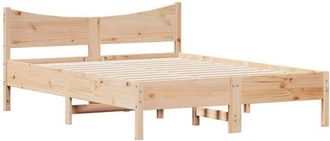 vidaXL Estructura de cama sin colchón madera maciza de pino 135x190 cm Vidaxl