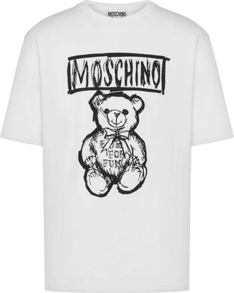 Moschino teddy bear cotton T-shirt - men - Cotton - S - White