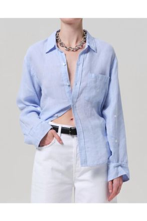 Citizens Of Humanity Kayla Shrunken Top In Glint