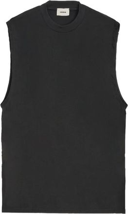 A Paper Kid logo-print tank top - women - Polyester/Modal - 42 - Black