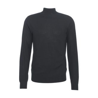Gender Turtlenecks, male, Blue, L, High-neck Knit Jumper Blue Aw25