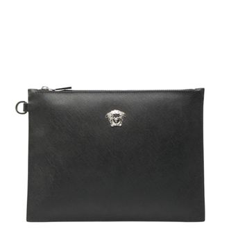 Versace Pvc Leather Clutch Bag (Pre-Owned)