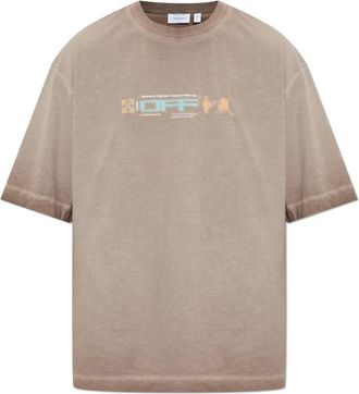 Off-white Industrial Arrow T-Shirt - Heren - T-shirts - Bruin - S - Katoen - Tops