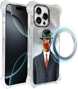 OEM Funda Ibizu Dropguard Ultra Para Iphone 16 Pro Max Con Magsafe, Ren&eacute; Magritte, Hijo Del Hombre